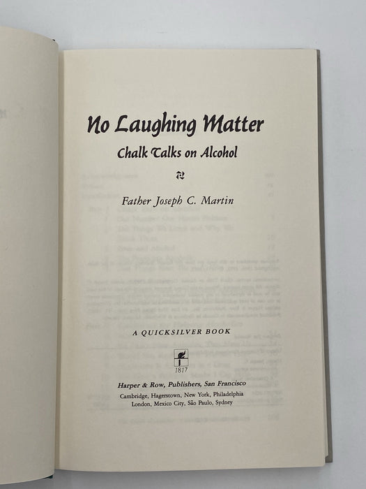 SIGNED by Father Joseph C. Martin - No Laughing Matter Recovery Collectibles