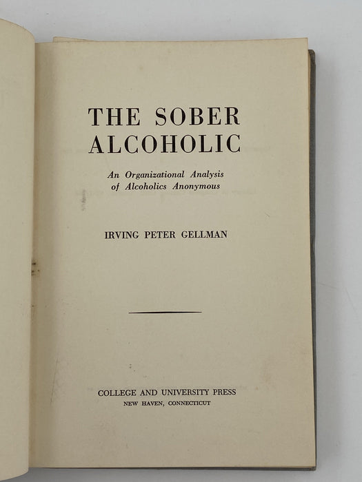 SIGNED by Irving Peter Gellman - The Sober Alcoholic- 1964 Recovery Collectibles