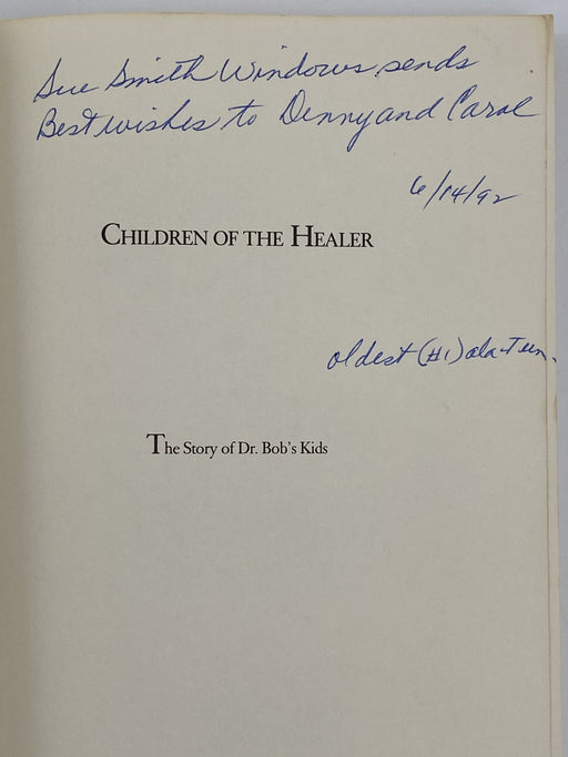 SIGNED by Sue Smith Windows - Children of the Healer - First Printing 1992 Recovery Collectibles