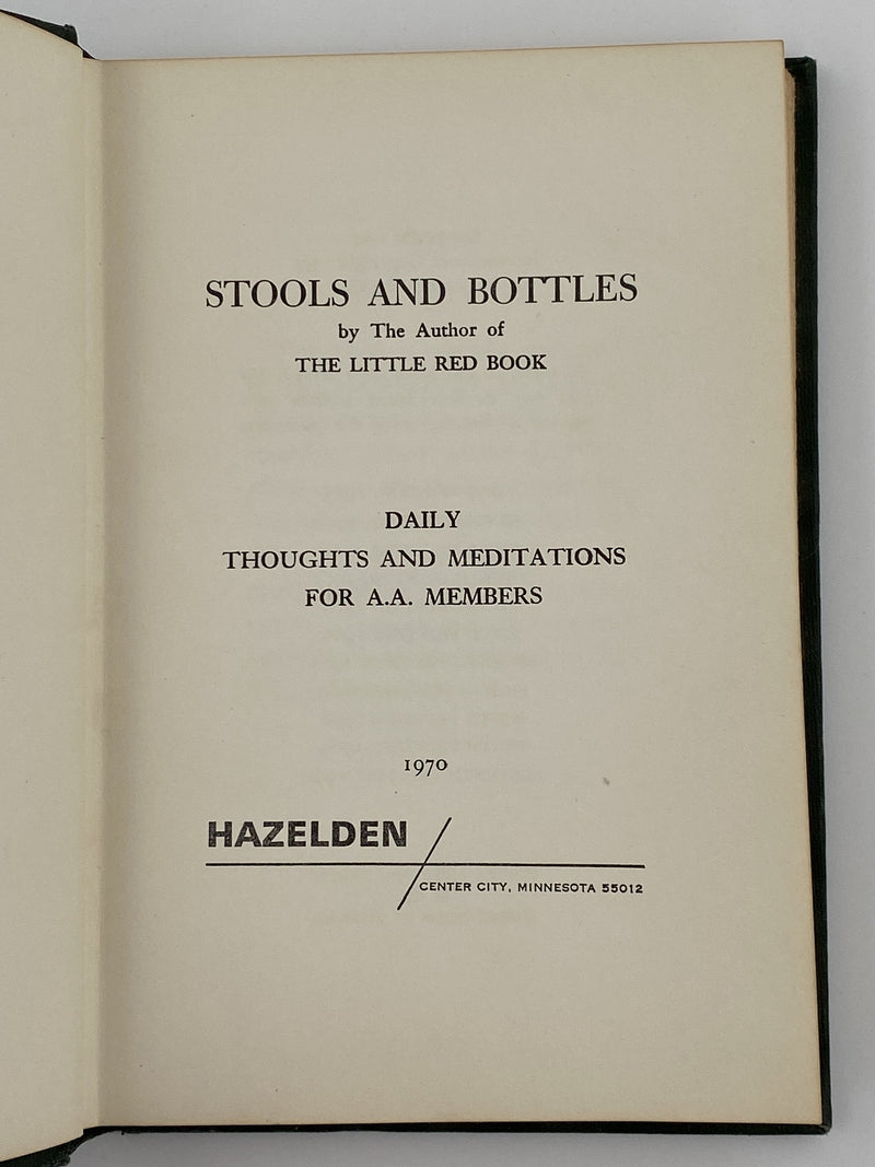 STOOLS AND BOTTLES 11th Printing - 1970 Recovery Collectibles