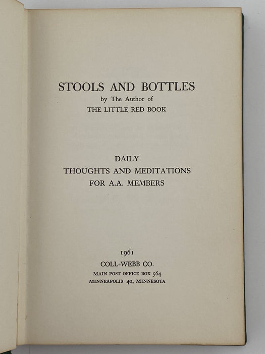 STOOLS AND BOTTLES 3rd Printing - 1961 Recovery Collectibles