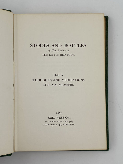 STOOLS AND BOTTLES 3rd Printing - 1961 Recovery Collectibles