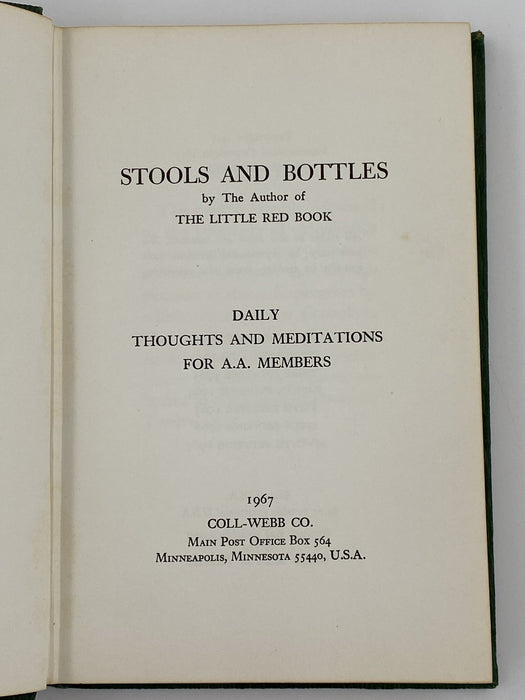 STOOLS AND BOTTLES 7th Printing - 1967 Recovery Collectibles