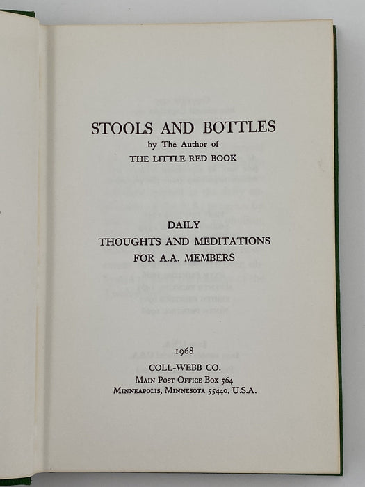 STOOLS AND BOTTLES 9th Printing - 1968 Recovery Collectibles
