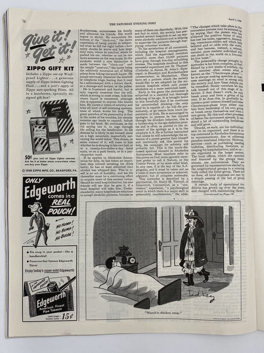 Saturday Evening Post - April 1, 1950 - Drunkard’s Best Friend Recovery Collectibles
