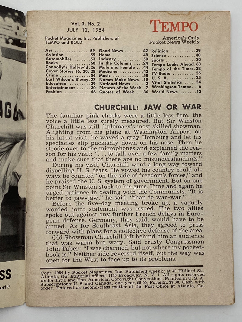 Science Looks at Alcoholics- Tempo Magazine - 1954 Recovery Collectibles