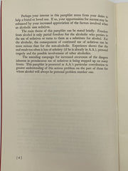 Sedatives and the Alcoholic - 1952 Recovery Collectibles