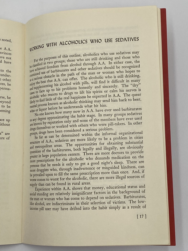 Sedatives and the Alcoholic - 1952 Recovery Collectibles