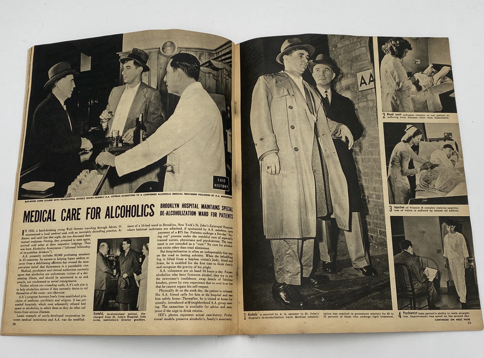 See Magazine - Medical Care for Alcoholics - September 1949 Recovery Collectibles