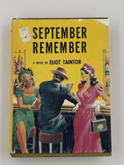 September Remember by Eliot Taintor - 1945 - Laser Copy Dust Jacket Recovery Collectibles