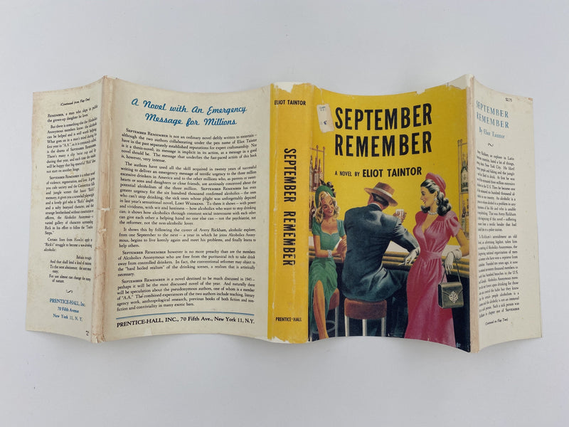 September Remember by Eliot Taintor - 1945 - Laser Copy Dust Jacket Recovery Collectibles