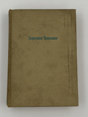 September Remember by Eliot Taintor - 1945 - Laser Copy Dust Jacket Recovery Collectibles