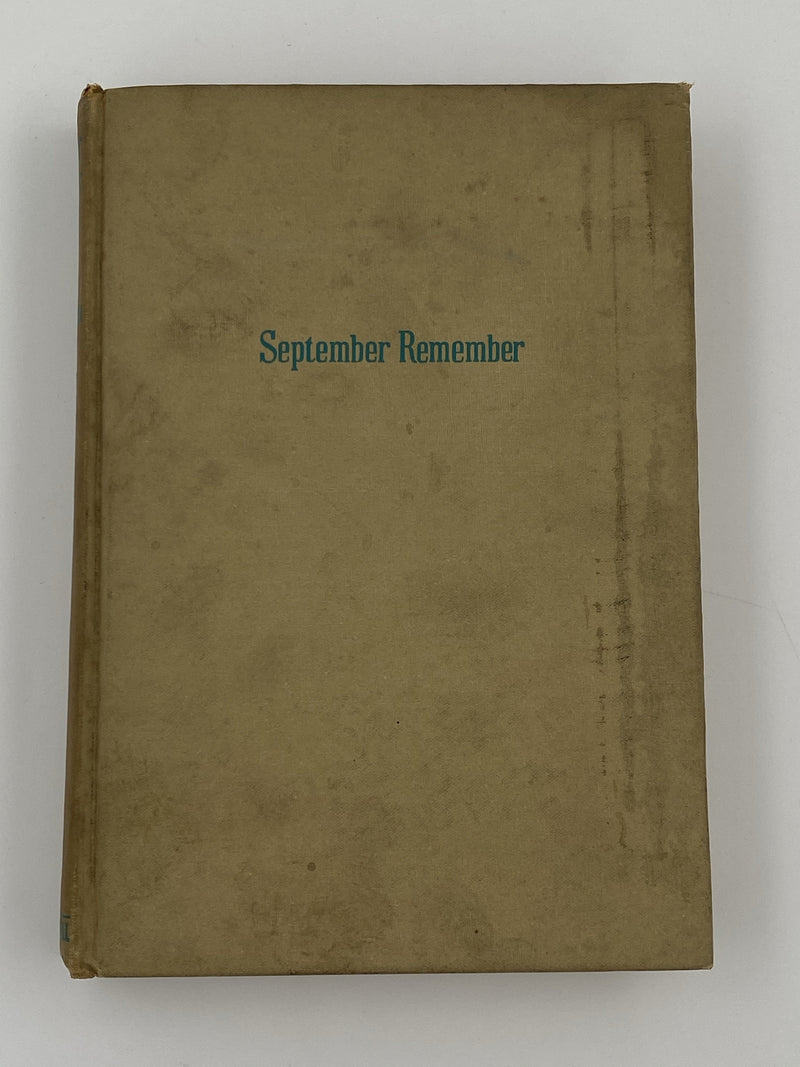 September Remember by Eliot Taintor - 1945 - Laser Copy Dust Jacket Recovery Collectibles