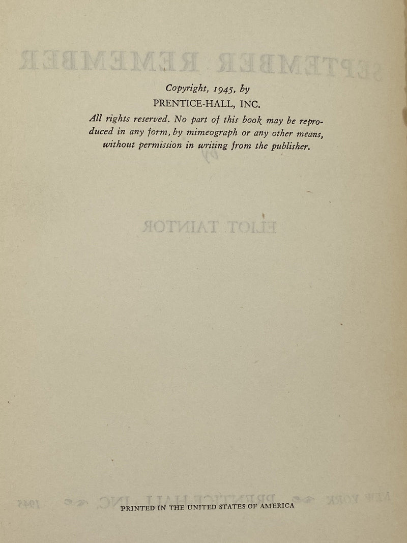 September Remember by Eliot Taintor - 1945 - Laser Copy Dust Jacket Recovery Collectibles