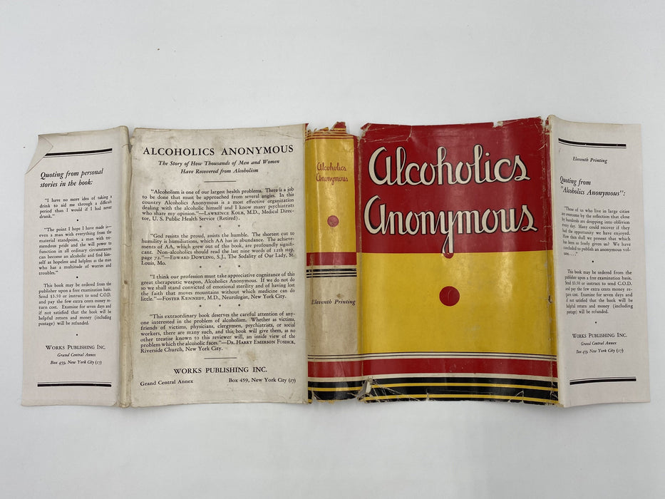 Alcoholics Anonymous First Edition Big Book 11th Printing