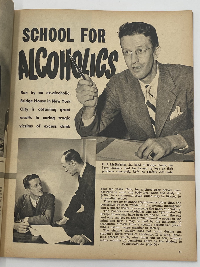 Sir Magazine - School for Alcoholics - September 1954 Recovery Collectibles