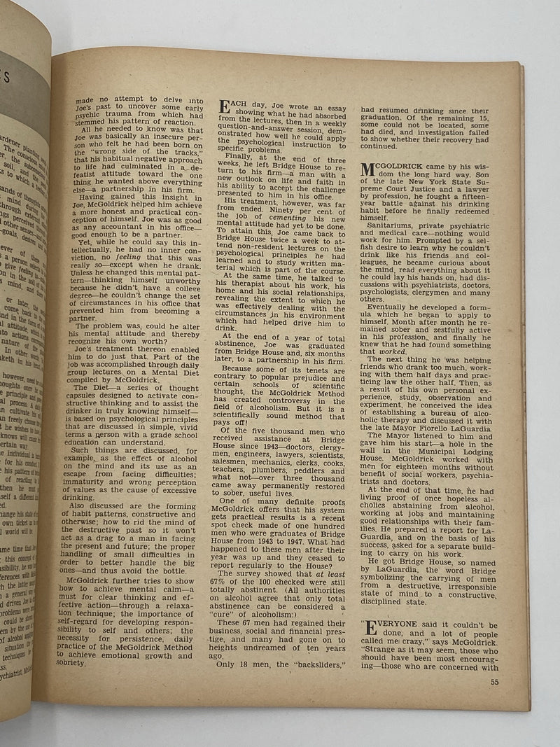 Sir Magazine - School for Alcoholics - September 1954 Recovery Collectibles