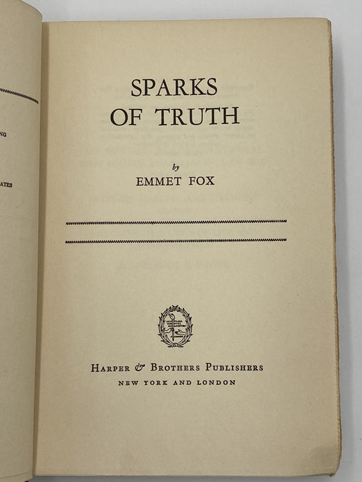 Sparks of Truth by Emmet Fox Recovery Collectibles