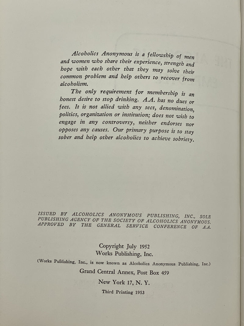 The Alcoholic Employee - Pamphlet - 3rd Printing 1953 Recovery Collectibles