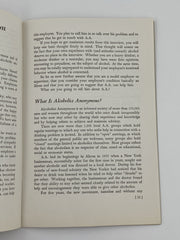 The Alcoholic Employee - Pamphlet - 3rd Printing 1953 Recovery Collectibles