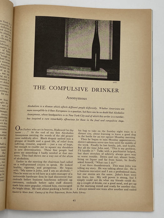 The Atlantic Monthly - The Compulsive Drinker - September 1959 Recovery Collectibles
