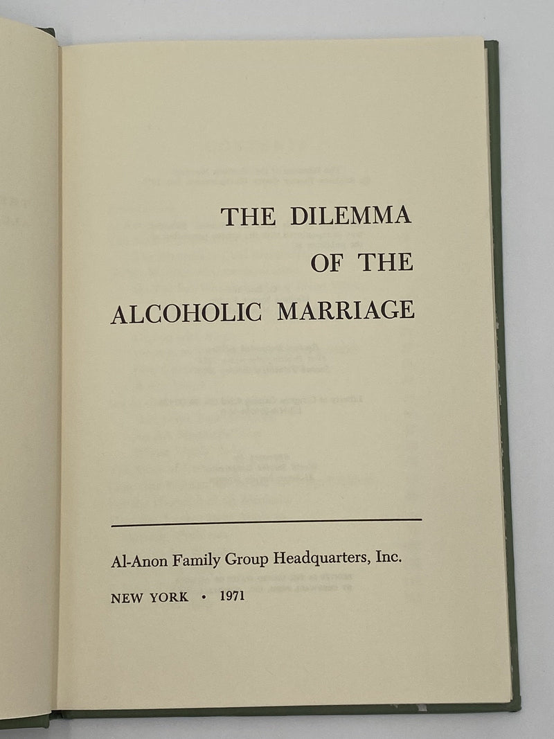 The Dilemma of The Alcoholic Marriage - 1973 Recovery Collectibles