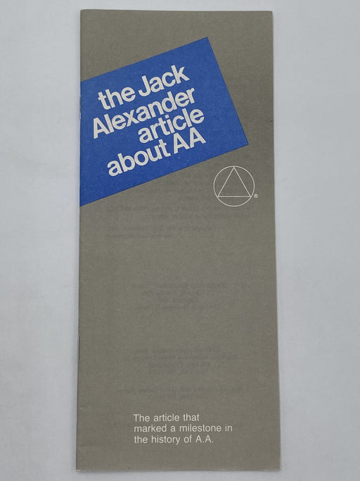 The Jack Alexander article about AA Recovery Collectibles
