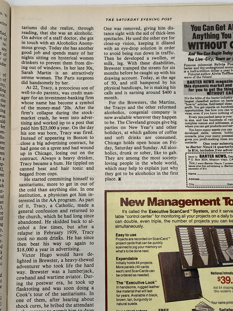 The Saturday Evening Post - Jan/Feb 1983 - Alcoholics Anonymous Recovery Collectibles