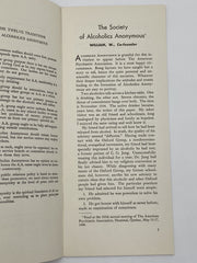 The Society of Alcoholics Anonymous - 1953 Edition Recovery Collectibles