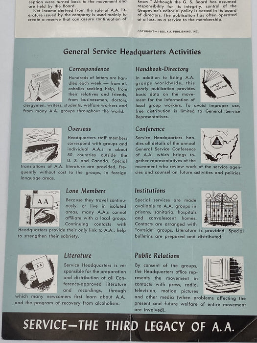 The Structure and Services of A.A. - 1956 Recovery Collectibles