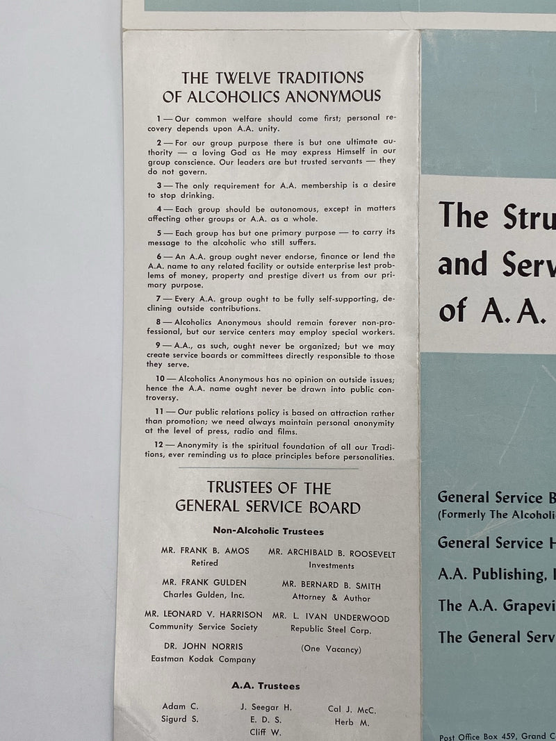 The Structure and Services of A.A. - 1956 Recovery Collectibles