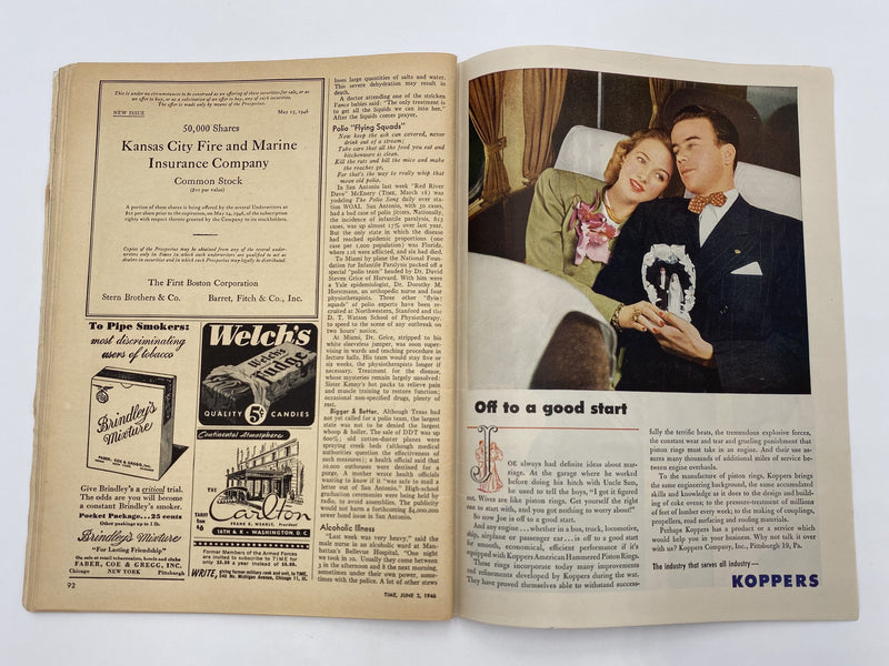 Time Magazine - Alcoholic Illness - June 1946 Recovery Collectibles
