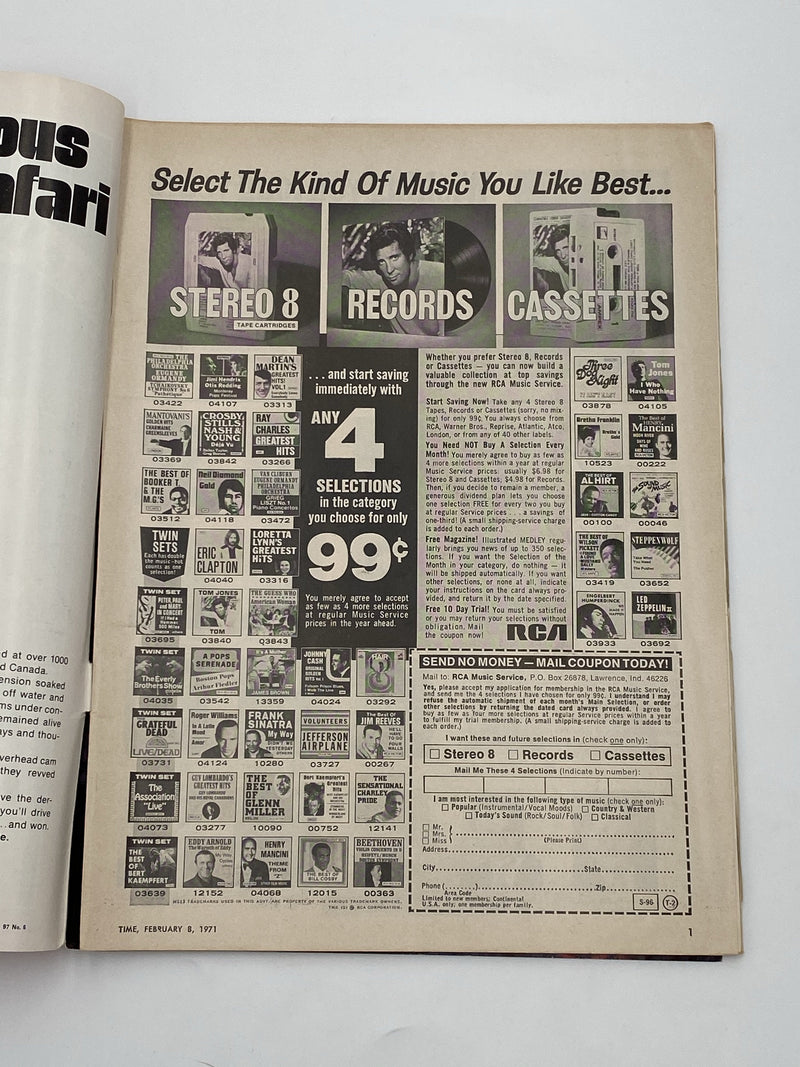 Time Magazine - Anonymous Ally - February 8, 1971 Recovery Collectibles