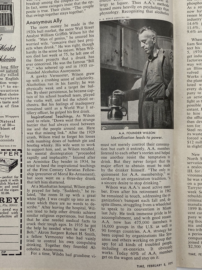 Time Magazine - Anonymous Ally - February 8, 1971 Recovery Collectibles