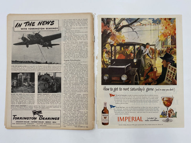 Time Magazine - Help for Drunkards - October 1944 Recovery Collectibles