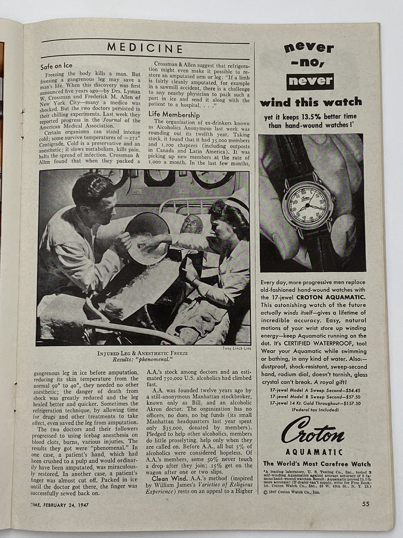 Time Magazine - Life Membership - February 1947 Recovery Collectibles