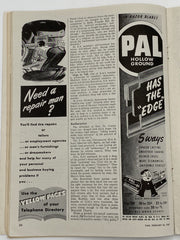 Time Magazine - Life Membership - February 1947 Recovery Collectibles