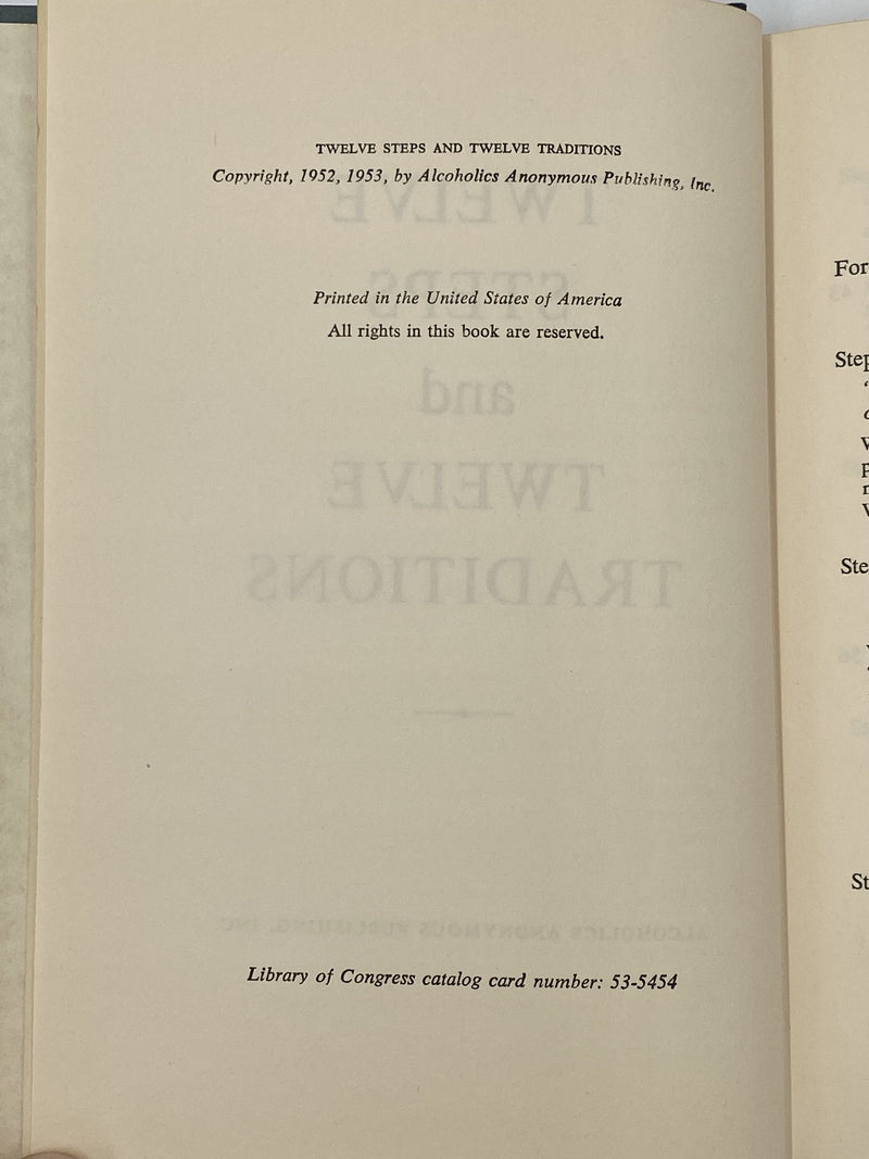Twelve Steps And Twelve Traditions - 2nd Printing Dr. Sucher