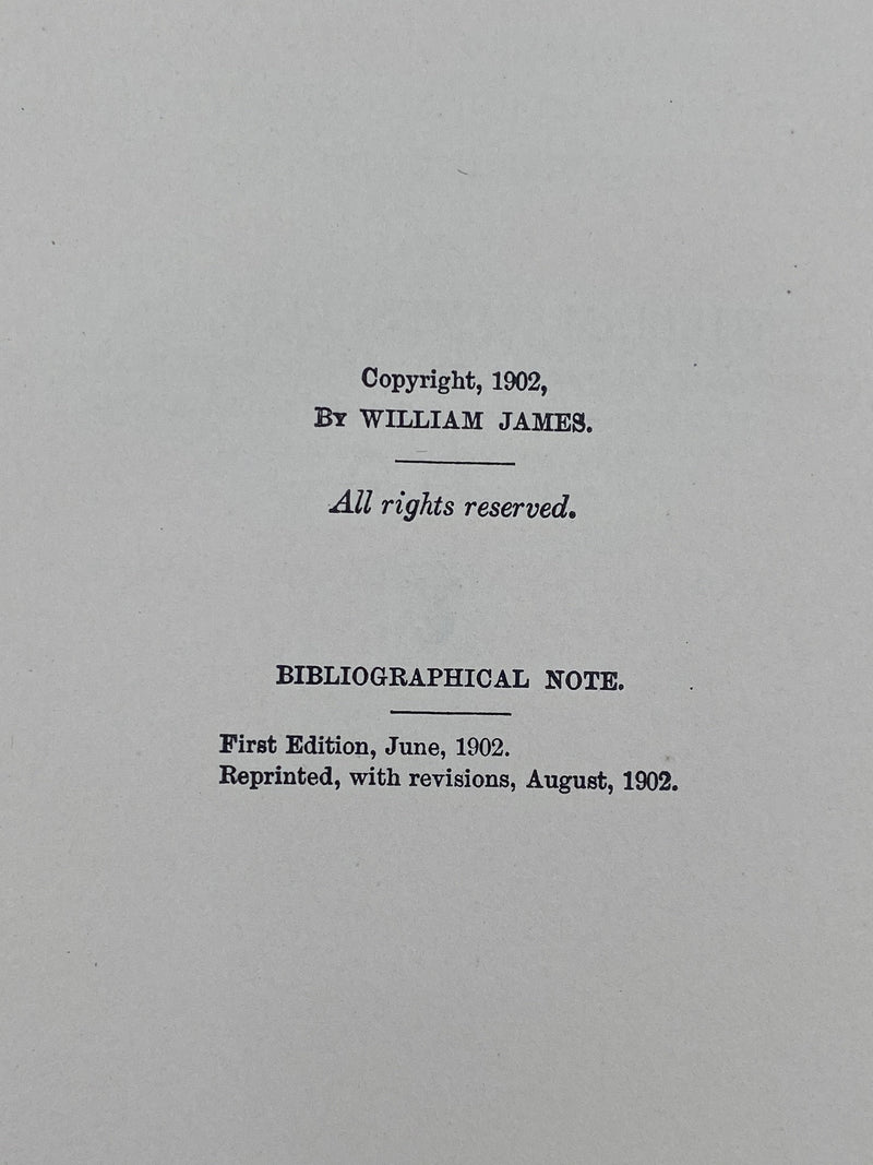 Varieties of Religious Experience by William James - 2nd Printing 1902 Recovery Collectibles
