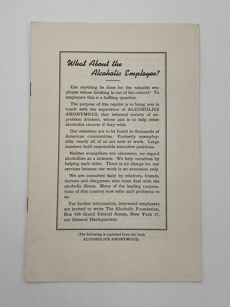 What About the Alcoholic Employee? Recovery Collectibles