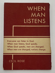 When Man Listens by Cecil Rose - 1939 Recovery Collectibles