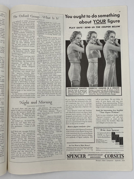 Woman’s Home Companion - September 1938 - The Oxford Group Recovery Collectibles