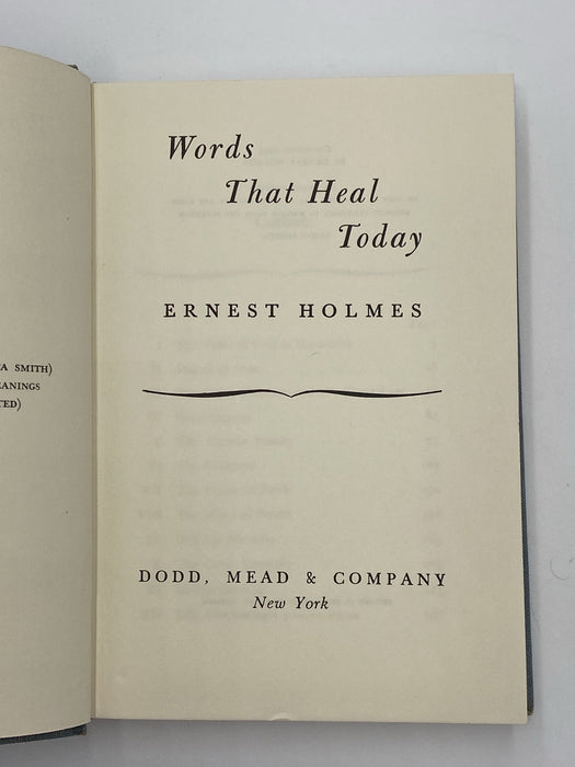 Words That Heal Today by Ernest Holmes 8th Printing Recovery Collectibles