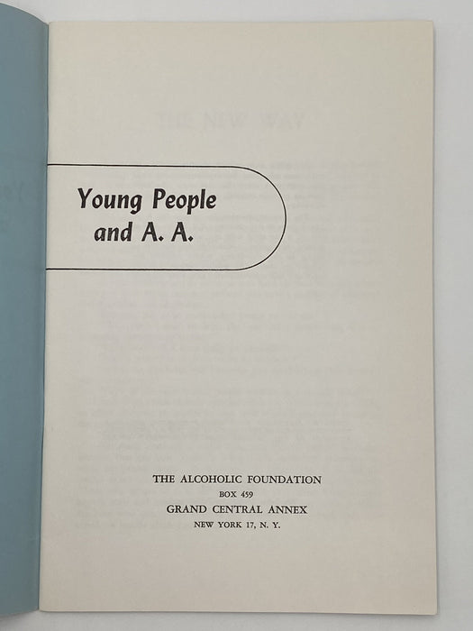 Young People and A.A. - 1953 Recovery Collectibles