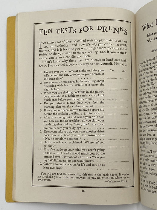 Your Life - Ten Tests for Drunks - May 1939 Recovery Collectibles