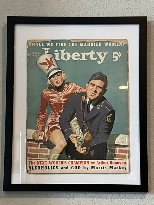 Framed Liberty Magazine - Alcoholics and God article by Morris Markey - September 1939 Recovery Collectibles