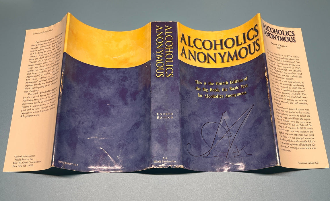Alcoholics Anonymous Fourth Edition 5th Printing Recovery Collectibles