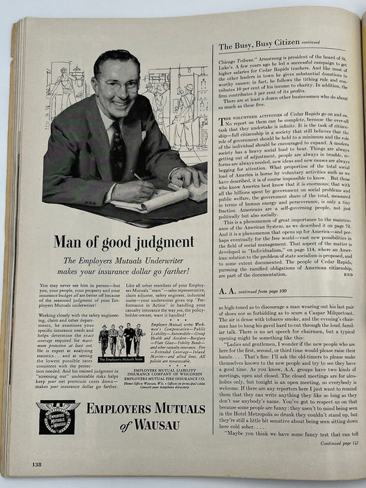 Fortune Magazine - February 1951 - Alcoholics Anonymous: A Uniquely American Phenomenon Recovery Collectibles