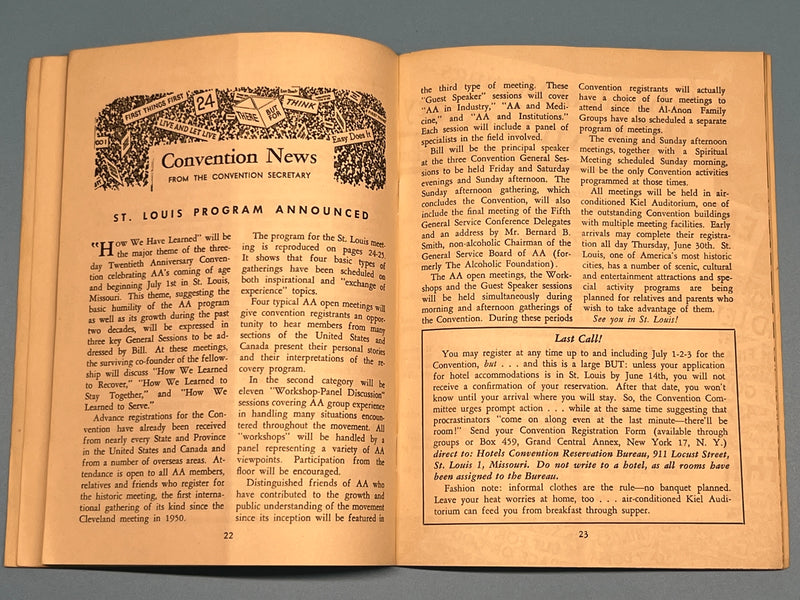 AA Grapevine from June 1955 - International Convention Program Mark McConnell