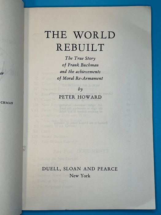 The World Rebuilt by Peter Howard - 1951